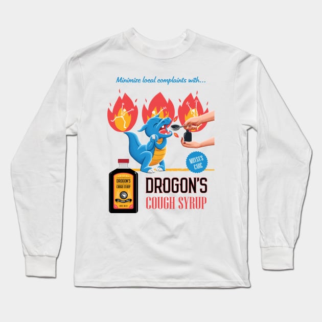 Drogon's Cough Syrup Long Sleeve T-Shirt by MustardSoda